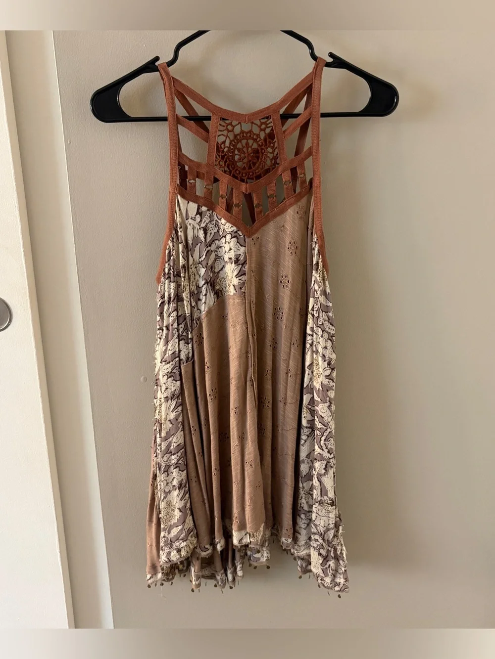 Free People Patchwork Tunic Dress Bohemian Size Women’s XS
